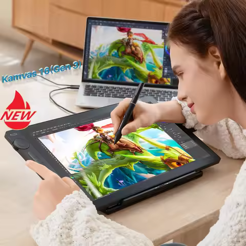 huion Kamvas 16 Gen3 15.8 Inch 3rd Gen Graphics Tablet 16384 Levels Pressure Creative Design Paintin