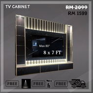 [N Design] 8X7ft Modern TV Cabinet /Wall Mounted Tv Cabinet / Hall Cabinet / Max 80" TV / Kabinet TV Gantung / Almari TV