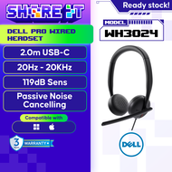Dell Pro Headset β WH3024 Noise cancellation USB C 20khz for Gaming Home Student Designer SME Busine