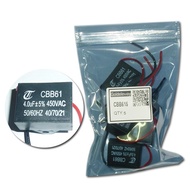 Wholesale-5pcs/lot CBB61 start capacitance fan start capacitor motor start capacitor 4uf 450 v free