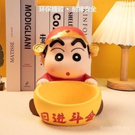 Crayon Shin-Chan Figurine, God of Wealth Model Toy, Doll Toy Storage Box Decorative Collectible Shin