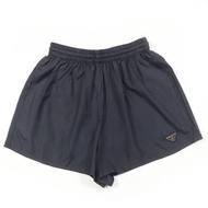 PRADA 2021 P218G 100% 絲質三角Plate短褲，黑色，38 碼，義大利製造，正品，女款，成色極佳。