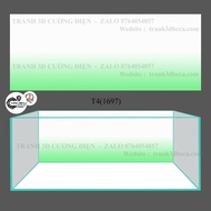 Decal dán hồ cá - Phong cách Open Sky -Hoàng hôn-Green - Nhiều kích thướt chọn lựa