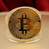 Coin Physical Coin BTC Bitcoin Gold Plated Display Collection Souvenir Gift Ethereum LiteCoin