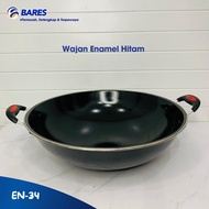 TB Essentials EN-34 Black Enamel Frying Pan Non-stick Anti-scratch 34cm / Frying Pan Non-stick Ear F