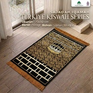 IQAMAH KISWAH PREMIUM 70x110 Cm| Turkish Prayer Rug Latest Premium Jumbo Thick Soft Smoothbeludru