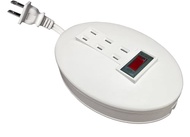 Electriduct 3 Outlet 5 Foot Hidden Power Extension Cord Reel - White