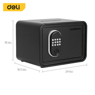 Deli ตู้เซฟนิรภัย ตู้เซฟออมเงิน มีช่องหยอดด้านบน รหัสผ่านและกุญแจ มีการรับประกัน Safe box