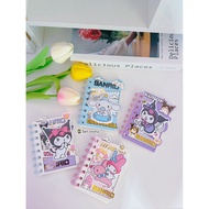 Sanrio A7 Ring-Bound Notebook Soft Sari Pattern No.555-5751