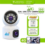TYZONG Dual Lens 5MP Wireless CCTV Camera 4G/Wifi Sim Card 360° Connect to Cellphone Night Vision Us
