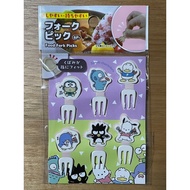 Sanrio (Characters Friends)_Food Fork Picks_White_6pcs_ABS Resin_D:4.5cm x W:2.8cm x H:4.7cm (Direct