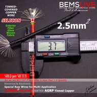 2.5mm Squared AGRP Silicon-Coated Tinned Copper Wire High Temperature Electrical Electronic Stranded