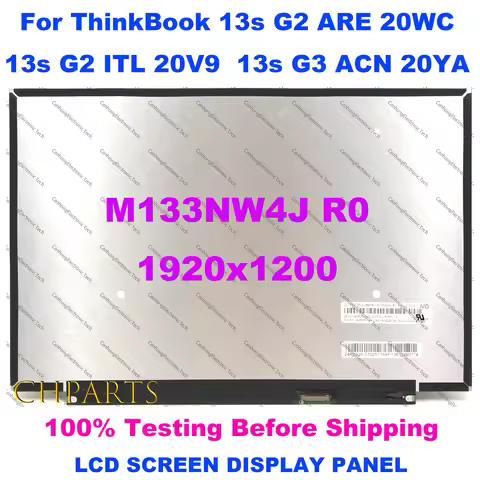 13.3" M133NW4J R0 LCD Screen Display Replacement Panel For Lenovo ThinkBook 13s G2 ARE 20WC 13s G2 I