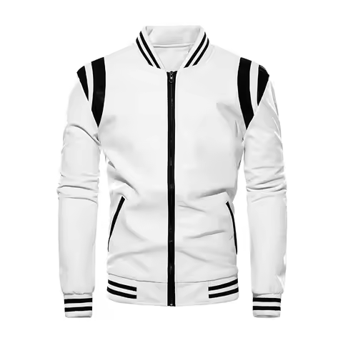 Unisex Leather Motorcycle Jacket, Leather Jacket, Leather, Business, Men's Version, Us Size, Large, 