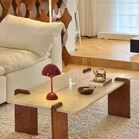 Nordic Coffee Table Wooden Center Tables Simple Modern Tea Table Multifunctional Luxury Living Room 