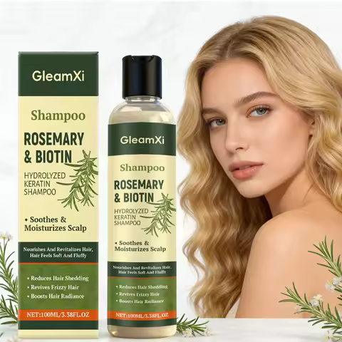 Organic Rosemary Biotin Shampoo Hair Thickening Strengthening Shampoo Deep Nourishing Volumizing Ant