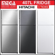 [PER-ORDER:EARLY MAY] HITACHI R-VX480PMS9 407L 2-DOOR INVERTER FRIDGE (3 TICKS)