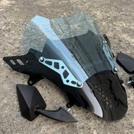 ชิวหน้าPCX160 ทรงFZ ดีไซน์ใหม่ เท่กว่าใคร (แถมกระจกฟรี)(ชิวแต่งแบบ2ชั้นฐานดำ สกีนHonda) ปี2021-2024 