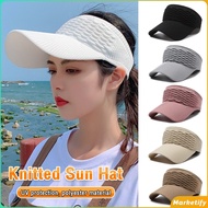 MK Women Summer Outdoor Beach Sunscreen Knitted Sun Hat