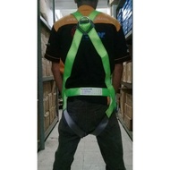 100 % NEW H-LIFT FULL BODY HARNESS GREEN DOUBLE HOOK LANYARD WITH