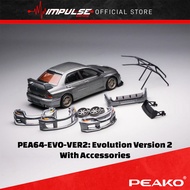 Peako 1:64 PEA64-EVO-VER2: Evolution Version 2 with NEW OPTION STUDIO TUNING PARTS