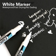 LIVESTAR 0.7/1/2mm White Permanent Paint Pen Acrylic Marker Waterproof Oily Pens Deep Hole Marker H8