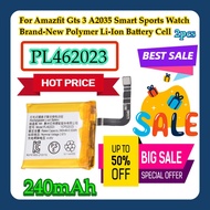 2pcs For Amazfit Gts 3 A2035 Smart Sports Watch Brand-New 240mAh PL462023 Polymer Li-Ion Battery Cel