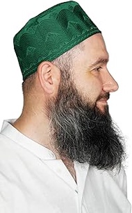 | Crescent Thread Kufi Hats for Men Prayer Cap Syria Namaz Topi Cufe Kufe Premium Islamic Prayer Cap