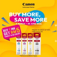 CANON GI-71 / GI 71S INK BOTTLE BLACK/CYAN/MAGENTA/YELLOW REFILL INK