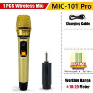 PROMO- ADVANCE MIC206 MIC WIRELESS 2 MICROPHON MIX KARAOKE SUARA JERNIH