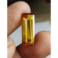 Golden Citrine Memonatural 20 x 8.5 x 5.8 mm 7.75 Ct Yellow Gold Amethyst NTD Octagon Cutting YGL 18