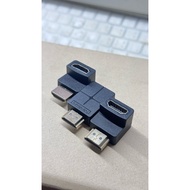 HDMI Cable Connector Elbow Type For Narrow Areas To Plug In The Port Of The Tv 90 Degree (Black)