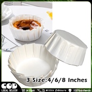 50pcs Cake Paper Mould 4/6/8inch Oilproof Paper Wrap Paper Cake Paper Cup Air Fryer/Oven /Baking Cak
