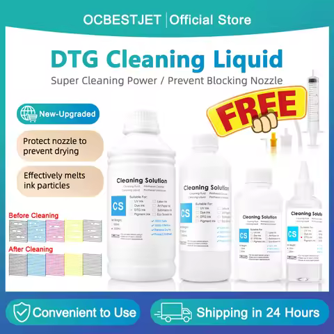 100ML DTG Cleaning Solution Textile Ink Cleaning Liquid For DTG Ink (Direct To Garment) Printer Prin