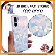OPPO A7S / A17 2D 3D Diamond Back Film Protector Carbon Sticker