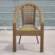 Rattan Chair Heightened Rattan Armrest Teng Rattan Chair Indoor Outdoor Rattan Back Chair Chair Chai