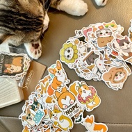 Cogi/Lucky Cat sticker set to decorate waterproof phone/laptop/notebook (50pcs)