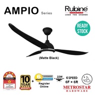 Rubine Ceiling Ampio Fan With LED Light