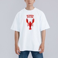 SIT DOWN PLEASE 龍蝦 與龍共舞 劉德華 衣服 T恤 童裝 短袖 白T