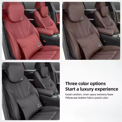 -Car Headrest Neck Pillow Lumbar Support Cushion Suit Auto Accessories For BMW X1 X2 X3 X5 X4 X6 X7 