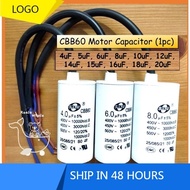 CBB60 Motor Capacitor Kapasitor Mesin Basuh 4uF 5uF 6uF 8uF 10uF 12uF 14uF 15uF 16uF 18uF 20uF 25uF 