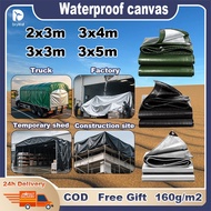 Waterproof canvas 2x3m 3x3m 3x4m 3x5m Tarpaulin canopy Camping Tent Kanvas Waterproof Ground Fabric