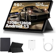 DUODUOGO 10 inch Tablet 20GB RAM + 128GB ROM, 1TB Expand, Android 12, Octa-Core 2.0GHz, 5G/2.4G WiFi, 1080P FHD Display, 8MP Camera, 7000mAh, Bluetooth 5.0, GPS, FM, Gray
