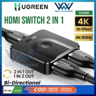 UGREEN HDMI Switch 2 in 1 out / 1 in 2 out Bi Regional Switcher support 4K