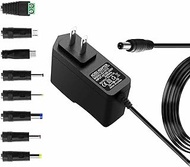 9V 1A AC Adapter with 8 Tips 9 Volt 1Amp 9W Power Adapter AC 100V-240V to DC 9V 1000mA 800mA 500mA 0