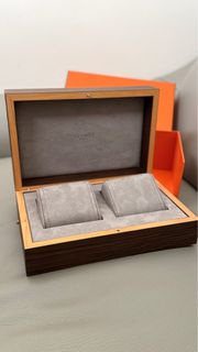 Hermes 木製手錶盒 可存放兩隻手錶