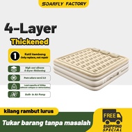 SOARFLY Inflatable Air Bed Double Size with Electric Pump Automatic Portable Foldable For Camping Te