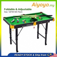 120cm Pool Table Snooker Table Meja Pool Meja Snooker Foldable Game Billiards Arcade Room Sports Ind