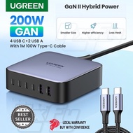 UGREEN 200W USB C Desktop Charger, Nexode 6 Ports GaN PD Fast Charger USB Charging Station Laptop Po