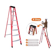 Fibreglass 8 Step Ladder Single Sided Fibre Glass Ladder Aluminium Tangga 2.47m 8.1ft Step Tangga Al